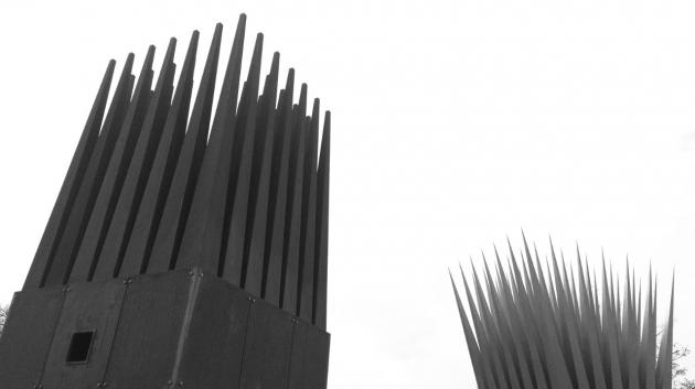 Houses by John Hejduk and a poem by David Shapiro in Prague in memory of Jan Palach